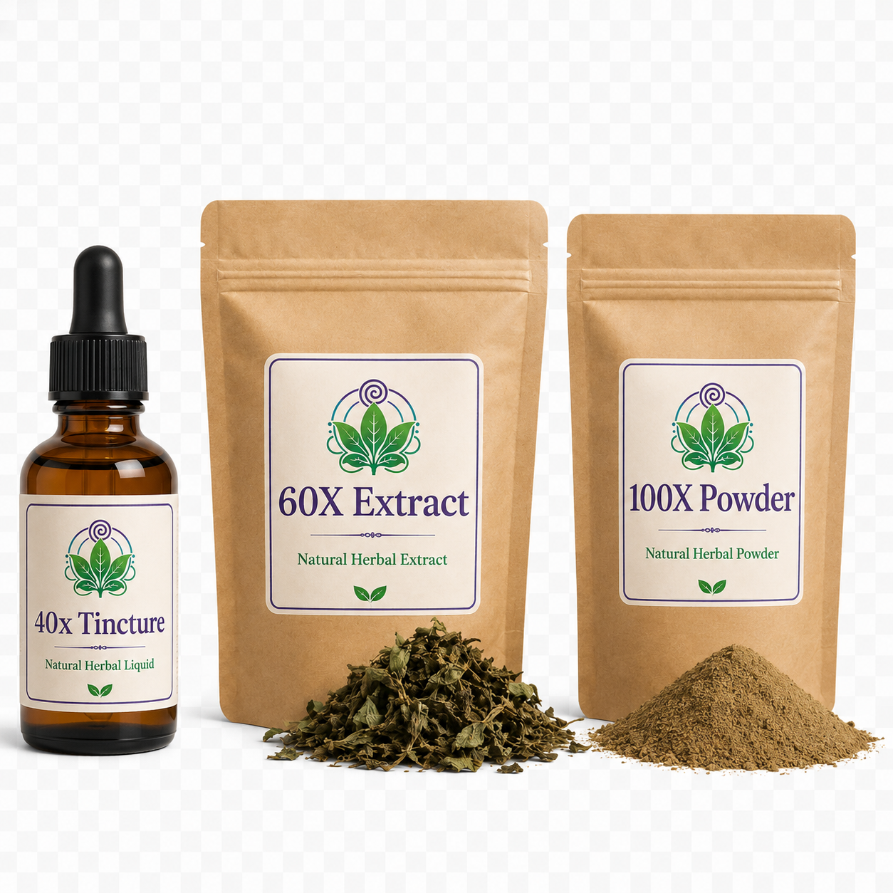Salvia Variety Combo Pack with 40x tincture, 60x extract, and 100x powder