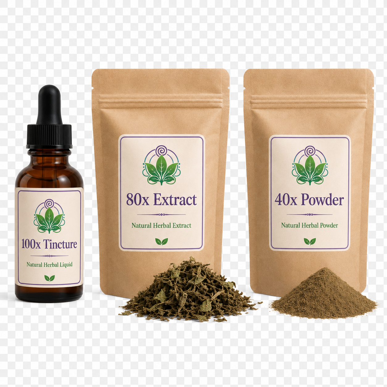 Salvia Premium Combo Pack with 100x tincture, 80x extract, and 40x powder